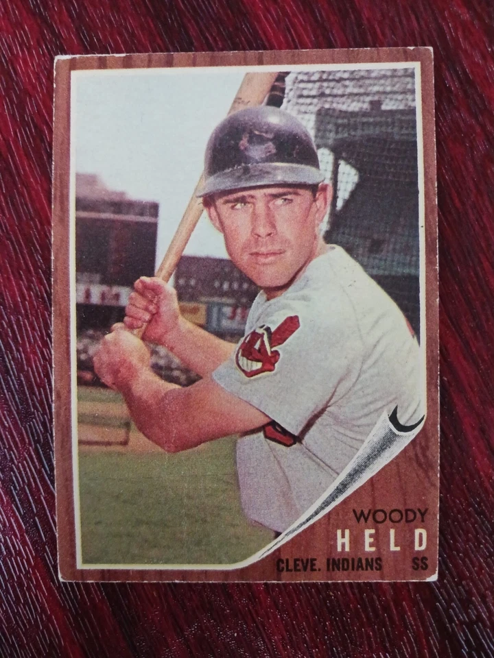 Lote de 9 1962 Topps INDIOS béisbol vintage Woody Hold, Dick Donavan Foto 3 de 4