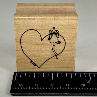 Rubber Stampede Rubber Stamp Susy s Zoo Love Mouse 738-C