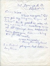 Lakota Chief Henry Standing Bear 1874-1953 Hand Written Letter w/ Envelope JSA