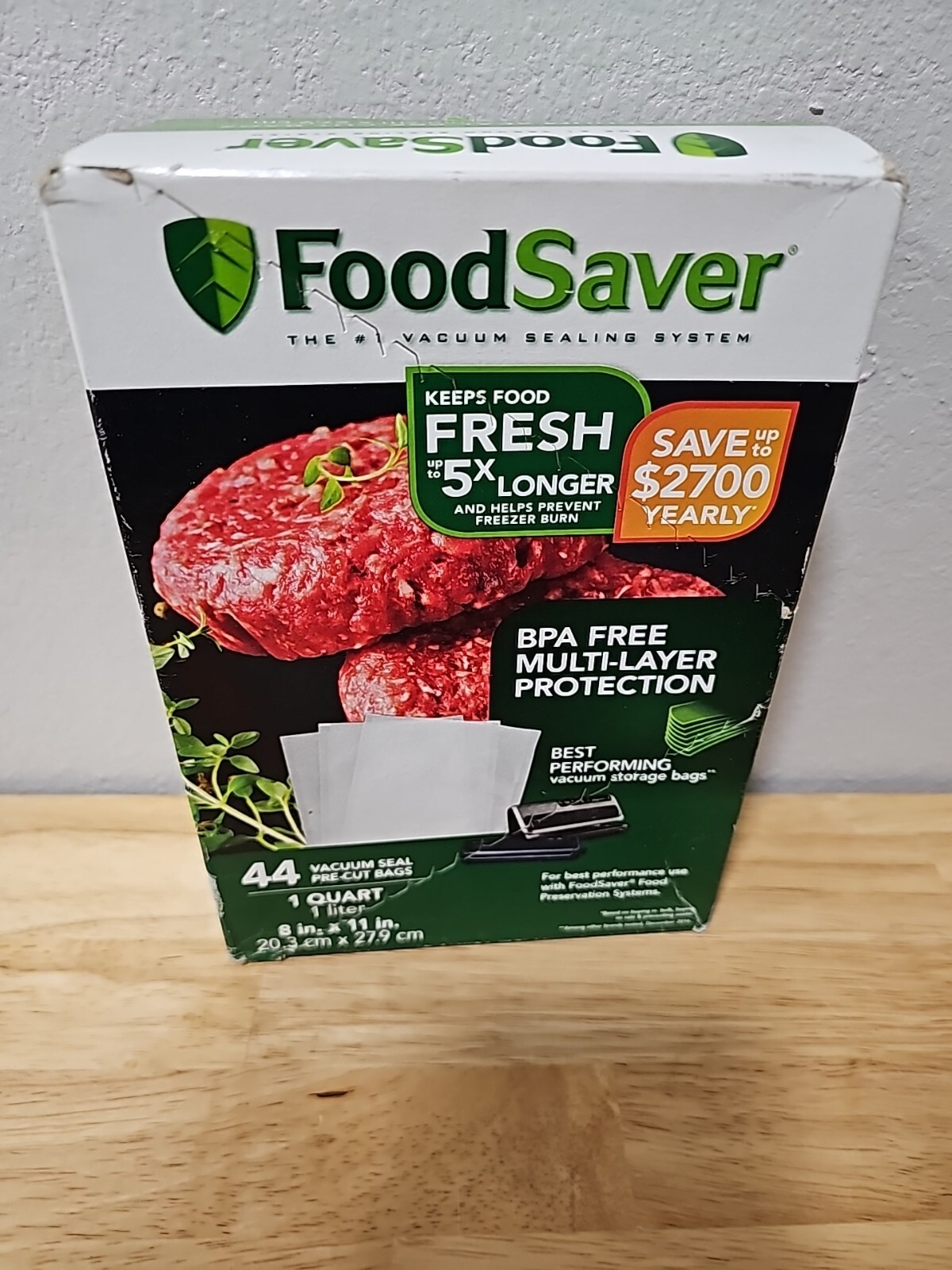FoodSaver 1Quart Precut Vacuum Seal Bags with BPAFree Multilayer