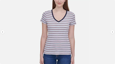 Tommy Hilfiger Womens Tee Shirt (Multi, Size Large) New With Tags
