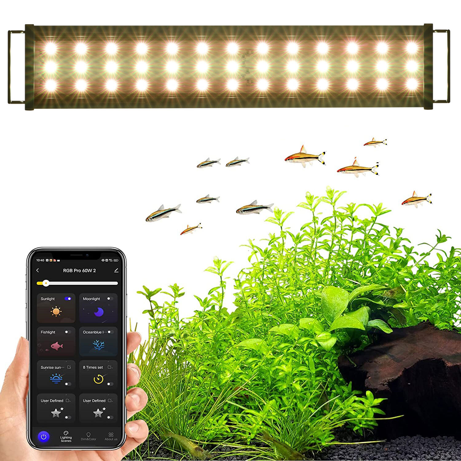 dimmable led aquarium light