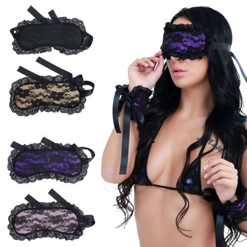 Sexy Women Eye Mask Lace Blindfold Eyeshade  Adult Game Sex Toy Fancy Costume - Picture 1 of 21