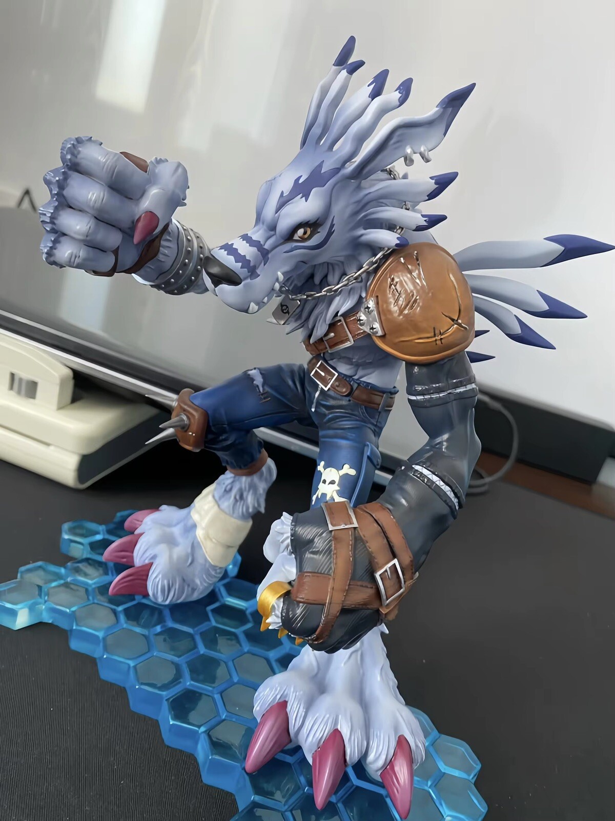 Action Figure Garurumon 22cm Digimon Adventure, Statua Anime Manga Videogame