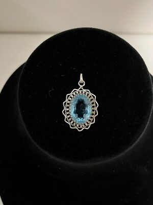 VINTAGE DANECRAFT STERLING SILVER 925 BLUE STONE