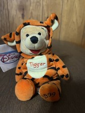 The Disney Store Mini Bean Bag Winnie The Pooh As Tigger Plush Halloween 1999