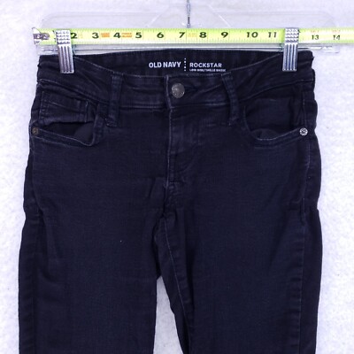 American Eagle Rockstar Stretch Black Jeans Womens Size Low Rise Denim  Pants