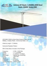 Antenna HF Dipole 3.7-3.9 Mhz 80m Band Radio 1000W Antena Rotary SSB 1000w