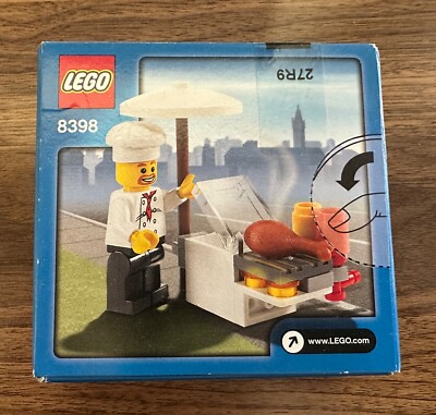 NEW* Lego CITY 8398 BBQ STAND Chef Kechup Mustard *RETIRED  
