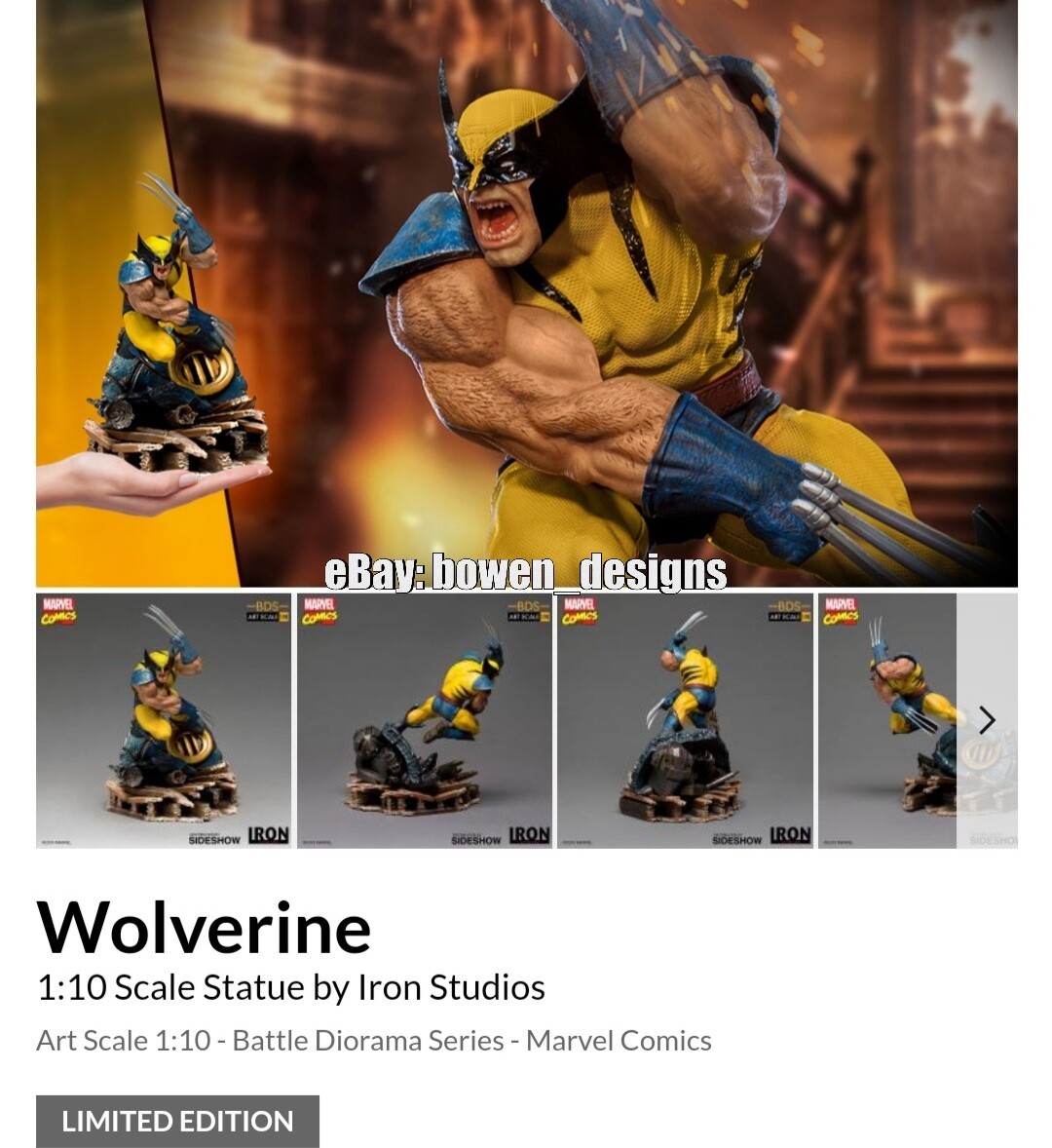 Iron Studios 1/10 X-Men WOLVERINE Figure Art Scale Statue Logan