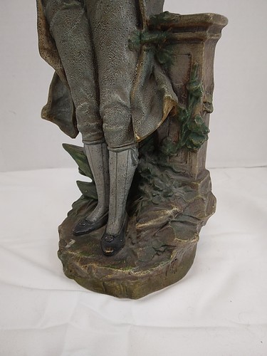 Antique 19th Century Bernard Bloch Hand Painted Terracotta Statue - Picture 9 of 20