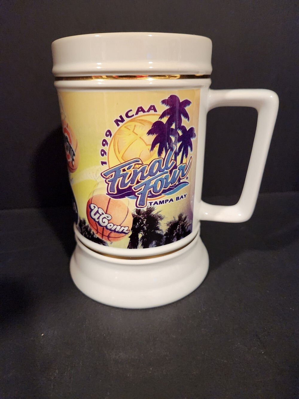 1999 Ncaa Final Four Championship Tampa Bay Mug Stein Uconn Duke Msu Osu