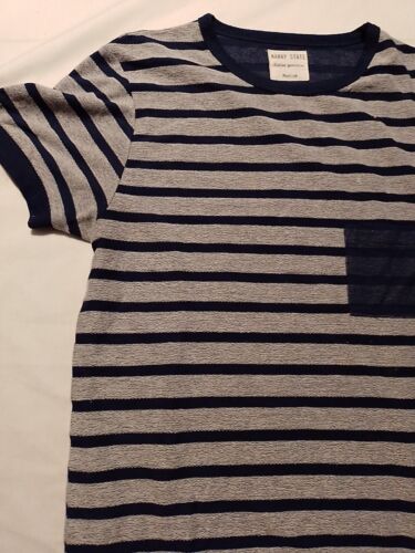 Men's T Shirt Nanny State Size M Striped Blue 18545 - Picture 2 of 10