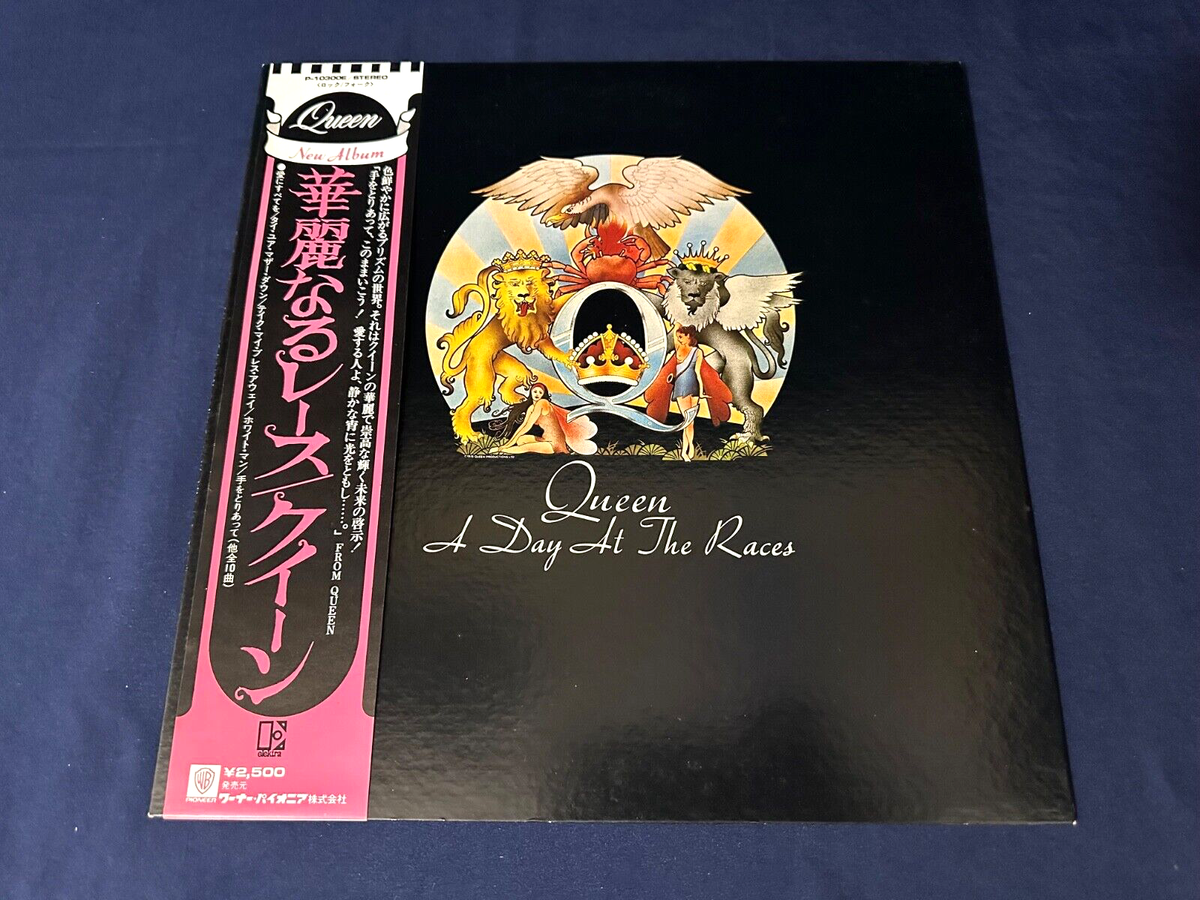 QUEEN~A DAY AT THE RACES Japan 1st Edition Obi Inserts
