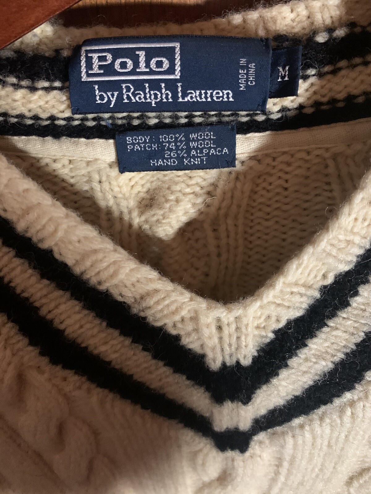 Rare Vintage polo ralph lauren hand knit sweater Fits Like A Small image 2