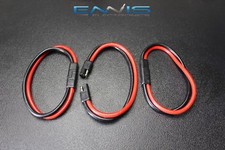  3 PC 14 GAUGE QUICK DISCONNECT 2 PIN 10'' LEAD AWG WIRE HARNESS AQK-12-14BG