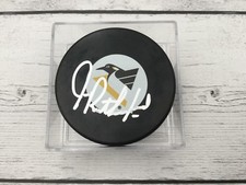 Jim Rutherford Signed Autographed Pittsburgh Penguins Hockey Puck a