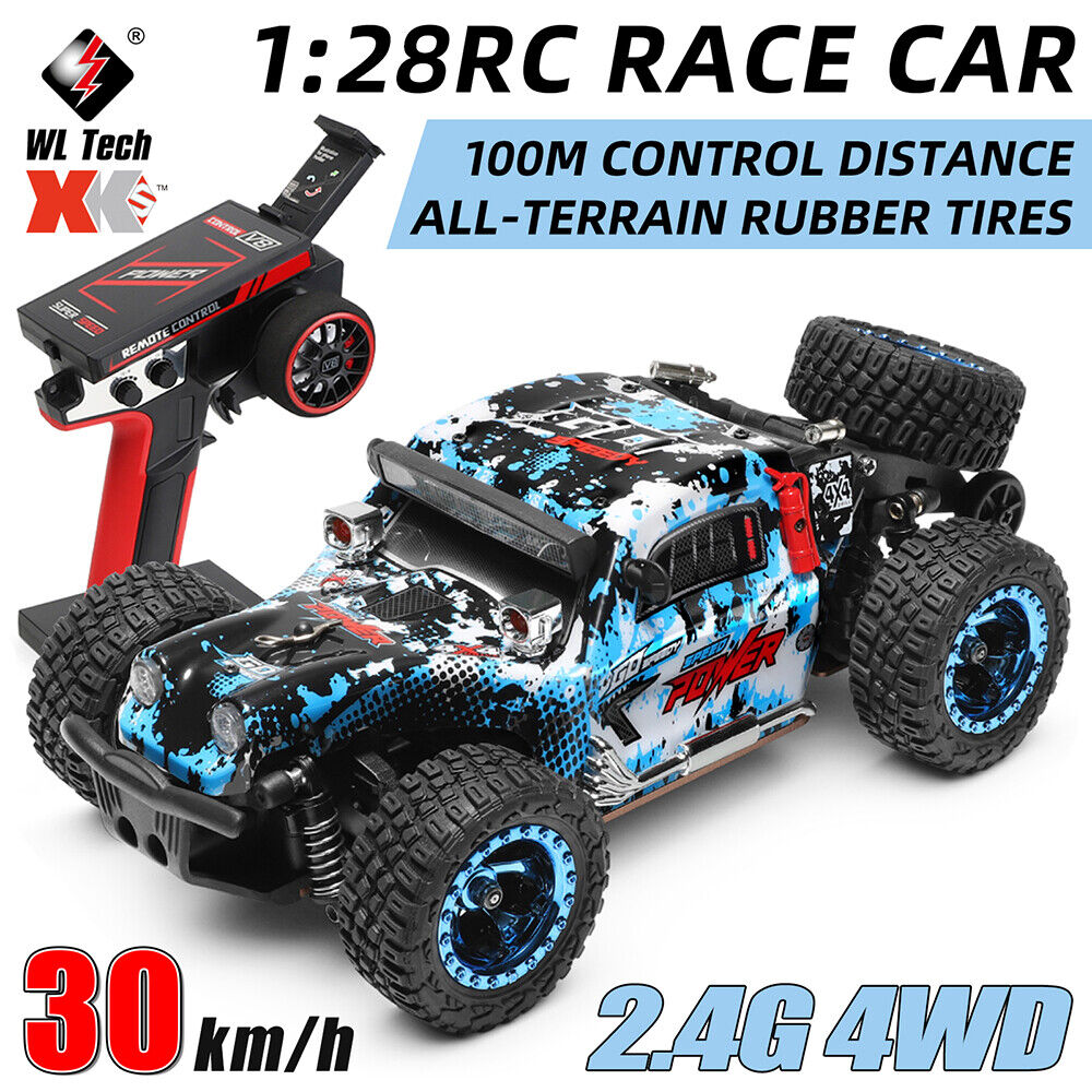 Wltoys 284131 Mini 4WD RC Drift Car Electric Short Truck Alloy Base Model  Toy with Light