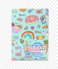Claire’s ooly quirky fun sticker stash puffy rainbow book Folder Planner
