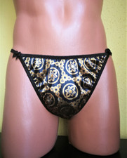 Black Gold Sheer Sissy Tulle Panties