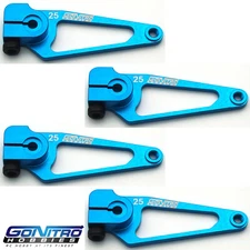 Go Nitro Hobbies 25T Aluminum A Spec Servo Arm 4 Blue Futaba / Savox