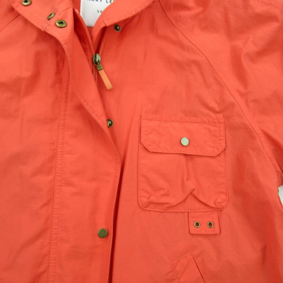 Chaqueta Larry Levine para mujer XS con capucha salmón manga larga exterior peso medio Foto 4 de 4