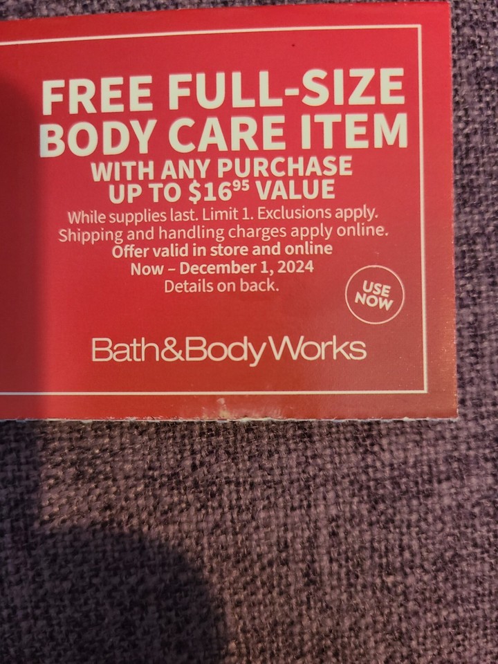 Bath And Body Works Coupons X2 eBay