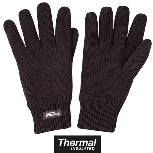 Guantes térmicos y gorro sombrero lana térmica para hombre pesca cálida tiro negro - Imagen 3 de 3