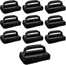 10 Pcs Screen Printing Scrub Pad,Screen Print Ink Scrub Cleaner Brush with Handl