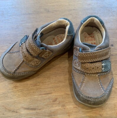 Clarks First Shoes Leather Tan Size US