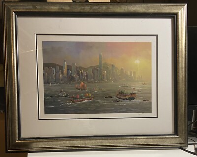 Alexander Chen Hong Kong Evening Framed Print