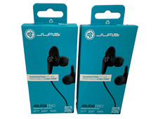 Lot Of 2 JLAB JBuds Pro Signature Earbuds Black with MIC 3.5MM, Sealed