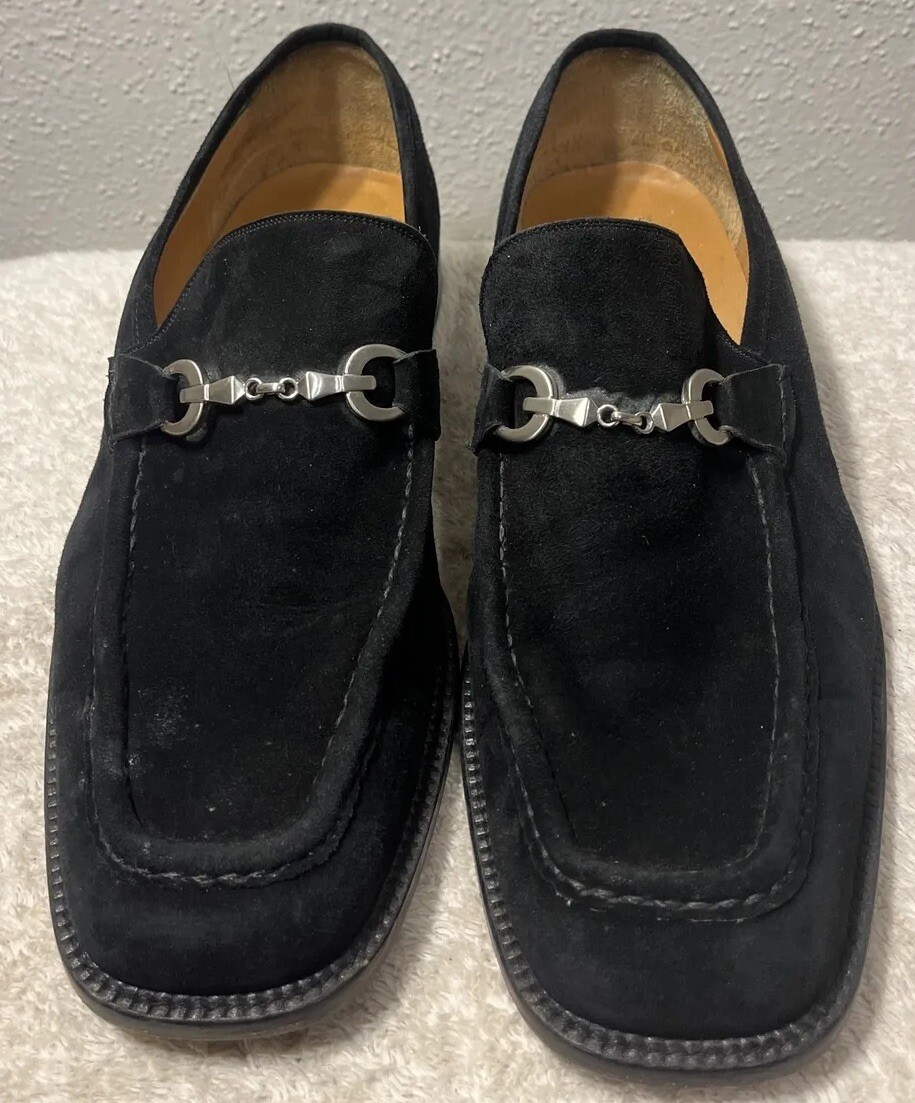 Men’s Mezlan Loafers - Size 11.5 - Black Mezlan Havana Mens Size 11.5 Black Leather Loafer Shoes  main image 2