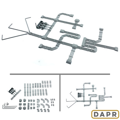 DAPR - OO Gauge Model Scenery Kit - Gas/Fuel Depot Modular Ground Pipe Kit