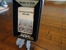 AMERICAN CIVIL WAR 1861-1865 SOLDIERS FIGHTING ZIPPO LIGHTER MINT IN BOX