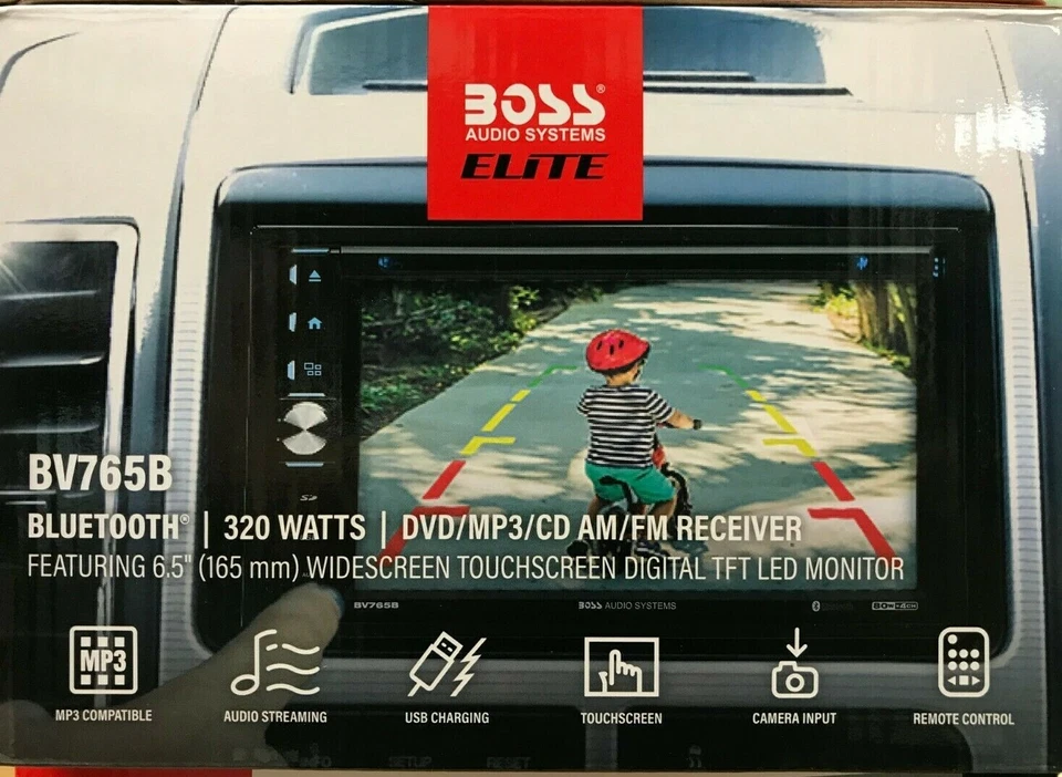 Boss Elite - BV765B - Double-DIN, DVD Player 6.5" Touchscreen Bluetooth - Image 2 of 4