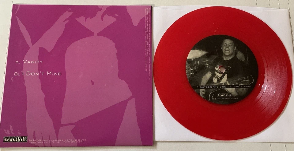 EIGHTEEN VISIONS Vanity 7” Red Vinyl-Poison The Well Converge Bleeding Through - Image 3 of 4