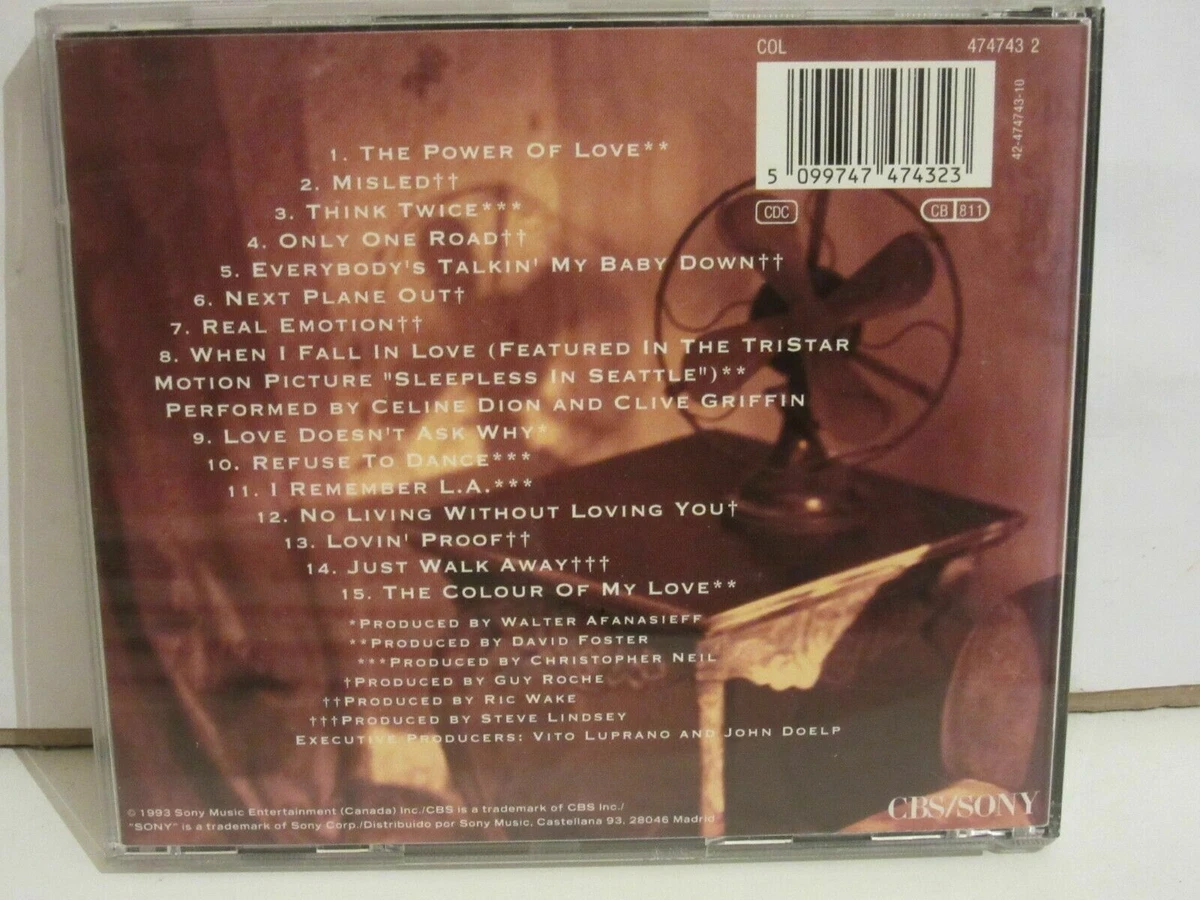 Céline Dion - The Colour Of My Love - CD - 1993 - Spain