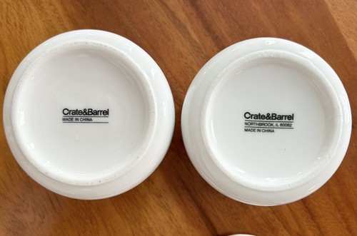 CRATE & BARREL (8) Serving Dishes Appetizer Olive Swirl Wave Toast Artichoke Jar - Picture 5 of 22