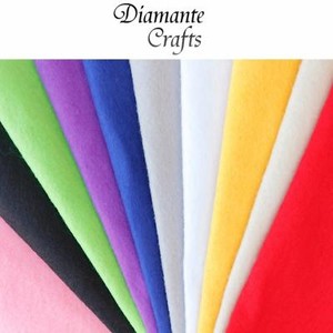 10 A4 Sheets of Assorted Colour Felt New New