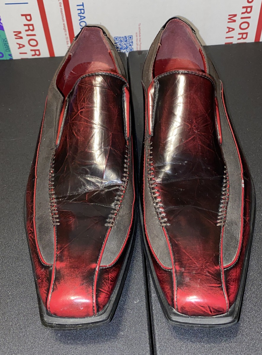 MEN\'S AMALI HAUSER2 BURGUNDY CRUSHED VELVET SLIP ON DRESS SHOE SIZE 14D. Men main image 4
