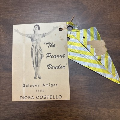 Diosa Costello Latin Bombshell The Peanut Vendor Saludos Amigos Card Ephemera