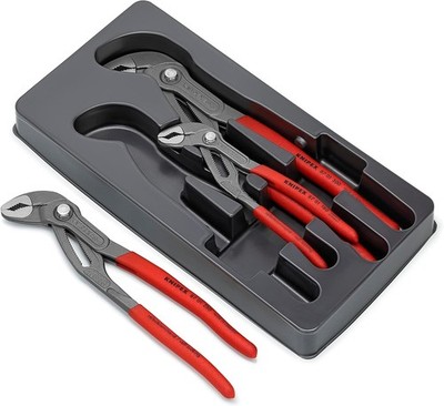 KNIPEX 002009V02 Cobra Zangensatz 3-teilig 8701 180 250 300 mm Wasserpumpe Ne...