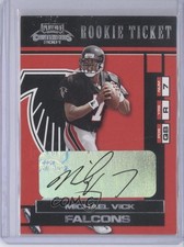 2001 Playoff Contenders Rookie Ticket Michael Vick #157 Auto 0a1