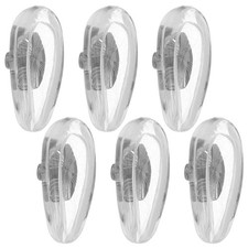 6 Pairs Silver Silicone Nose Pads Anti Slip Metal Core for Glasses