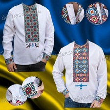 Ukrainian traditional embroidered shirt for men Vyshyvanka. Size XL