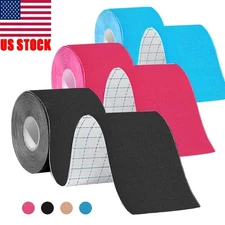 3 Rolls Uncut Kinesiology Tapes Sports Tape Muscle Support Tape for Pain Relief