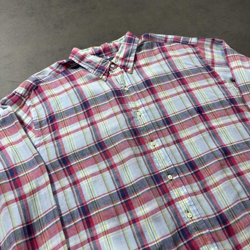 Ralph Lauren L/S Linen Plaid BD Shirt Classic Fit Multicolor Size 2XB 0625RMS24 - Picture 4 of 18