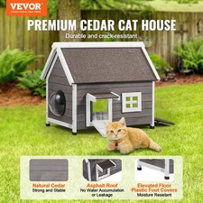 New Outdoor Cat HoNewe Weatherproof, Feral Cat Shelter New Multiple Cats, Outdoo