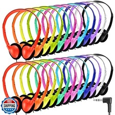 Yoley Classroom Headphones Bulk 54 Pack, Student On Ear Headsets,